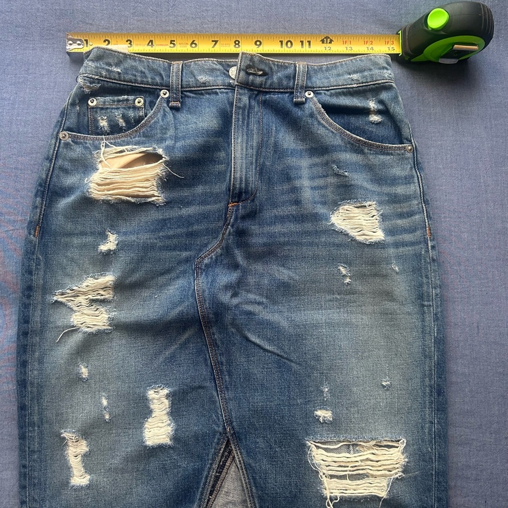 Rag & Bone Classic Blue Denim Skirt